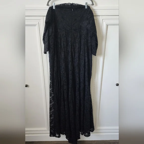 Torrid Special Occasion Black Lace Off Shoulder Gown - Picture 7 of 7